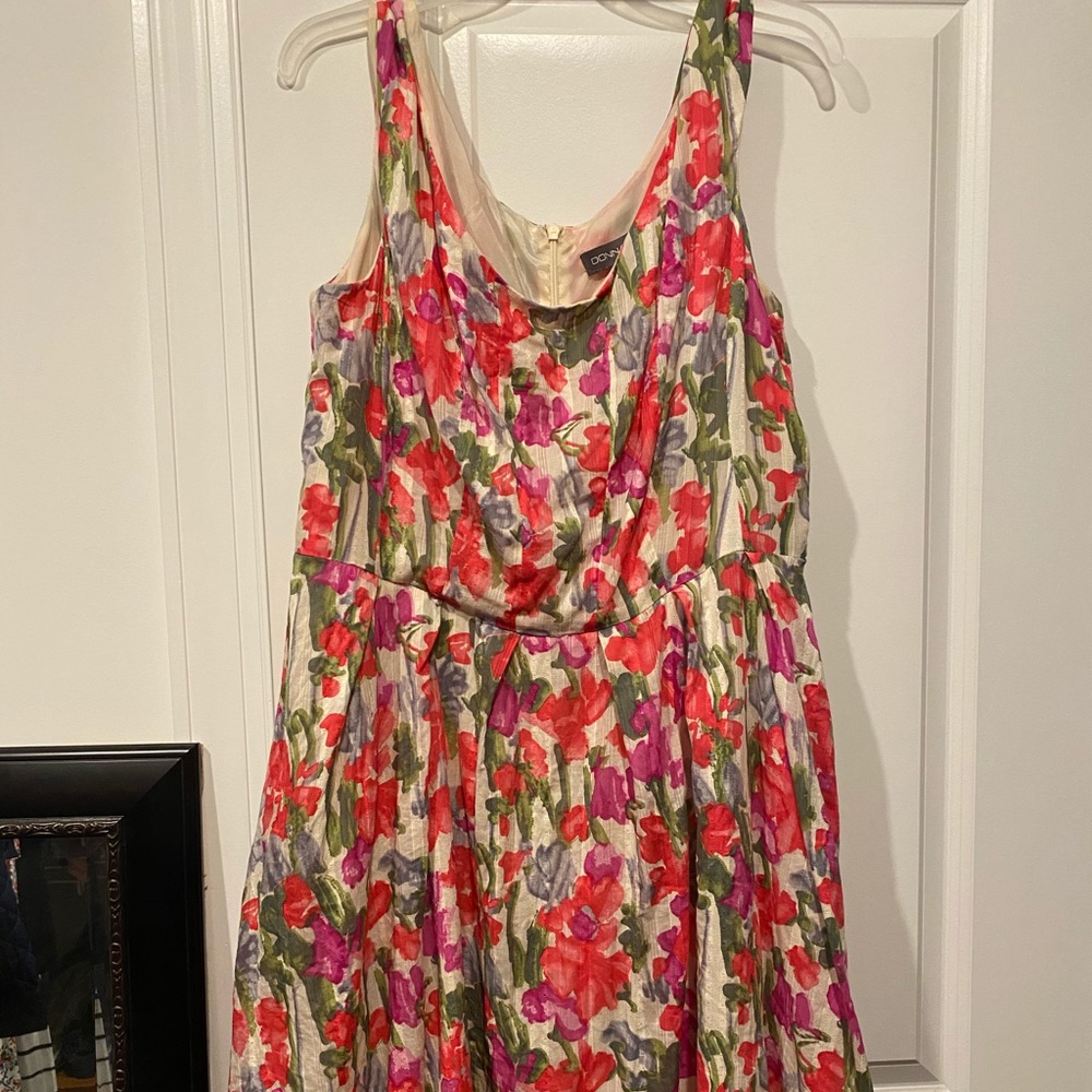 Tea length floral dress
